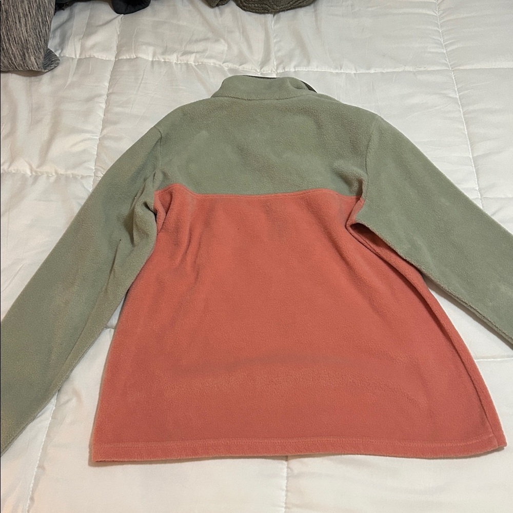 Columbia Gray and Coral Fleece Pullover - Picture 4 of 4
